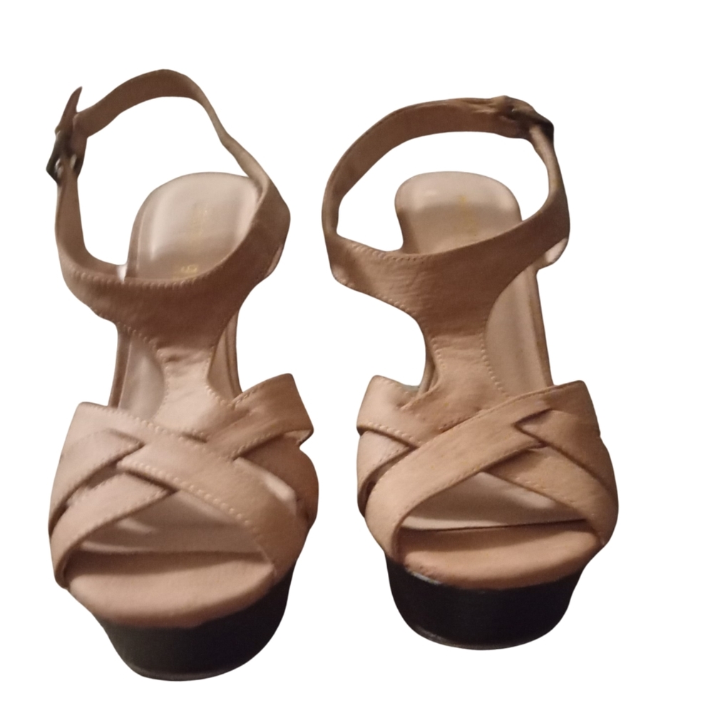 madden girl by Steve Madden Strappy Women's Platform Heels, Tan, 6.5M